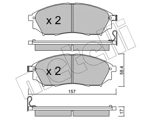 Cenová Bomba Sada brzdových destiček, kotoučová brzda METELLI 2208190