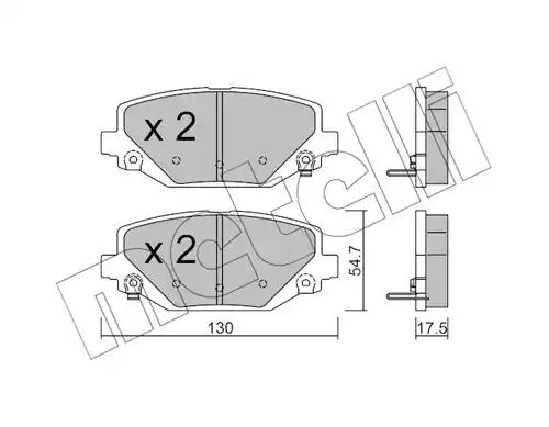 Sada brzdových destiček, kotoučová brzda METELLI 2209470 Must-Have