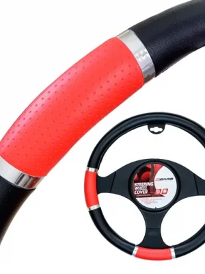 4CARS POTAH VOLANTU DÉLKA 37-39CM černá-červená Akční Cena