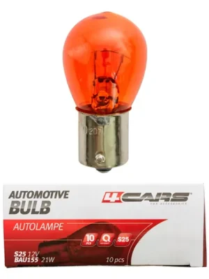 Nízká Cena 4CARS Žárovka S25 12V 21W oranžová BAU15S 10 ks