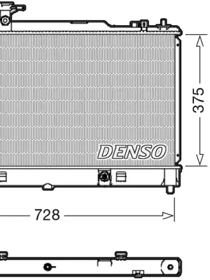 Chladič, chlazení motoru DENSO DRM44029 Nová Kolekce
