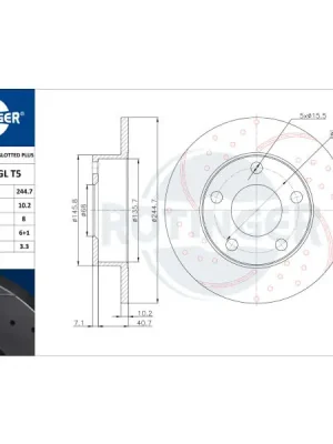 Víkendová Akce Brzdový kotouč ROTINGER RT 1391-GL T5