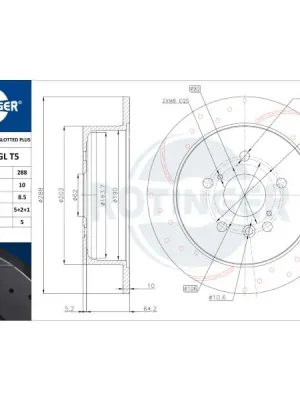 Brzdový kotouč ROTINGER RT 1629-GL T5 Horká Nabídka