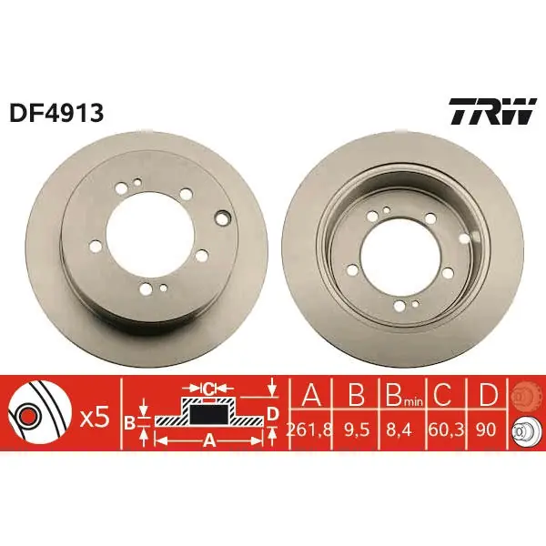 Brzdový kotouč TRW DF4913 Poslední Šance