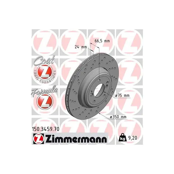 Brzdový kotouč ZIMMERMANN 150.3459.70 Top Prodej