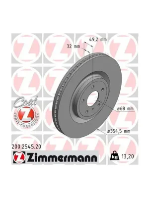 Brzdový kotouč ZIMMERMANN 200.2545.20 Výprodej