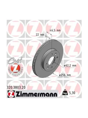 Autentický Brzdový kotouč ZIMMERMANN 320.3803.20