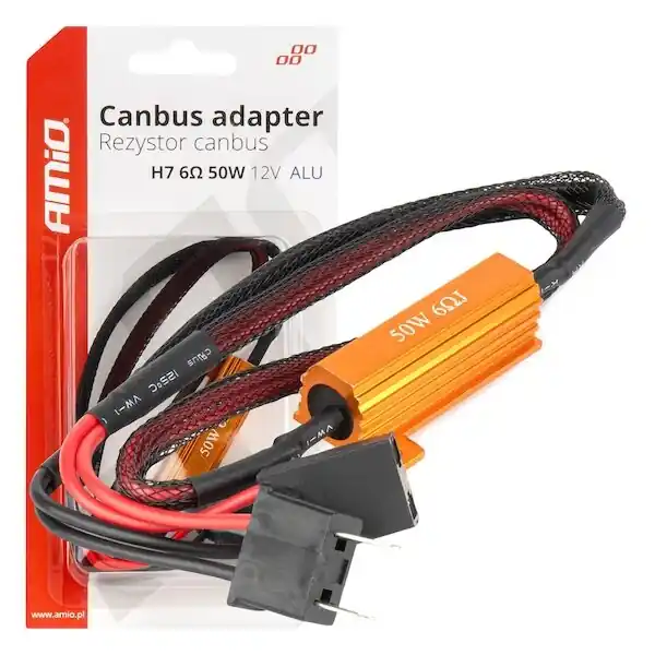 CANBUS rezistor pro LED žárovky 6Ω 50W H7 plug and socket AMIO-04089 Nejlepší Cena