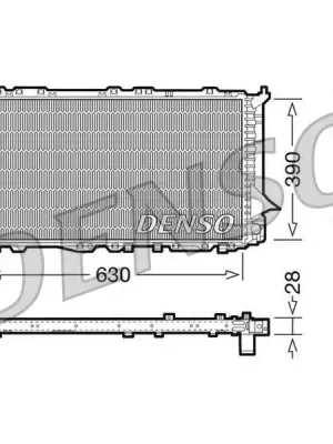 Chladič, chlazení motoru DENSO DRM02006 Doprava Zdarma