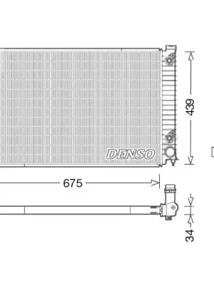 Chladič, chlazení motoru DENSO DRM02028 Horká Nabídka