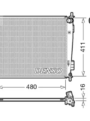 Chladič, chlazení motoru DENSO DRM43003 Pouze Dnes