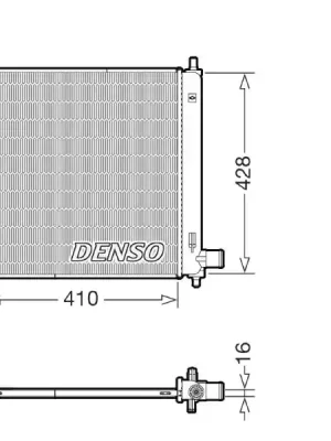 Chladič, chlazení motoru DENSO DRM43014 Ověřený