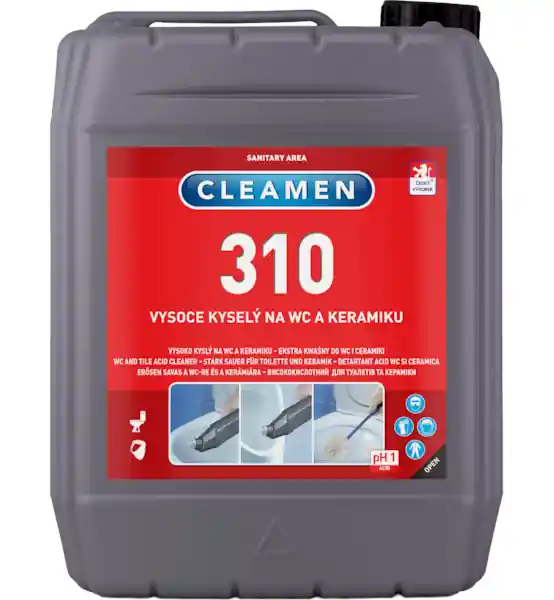 Bezpečná Platba CLEAMEN 310 gelový kyselý čistič WC a keramiky 5l