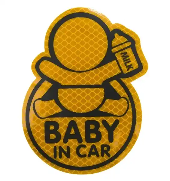 Cenově Výhodný Dekor samolepící BABY IN CAR žlutý