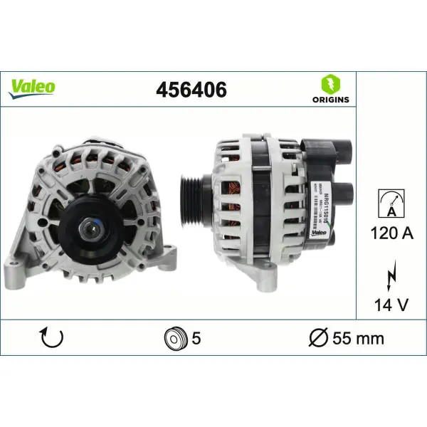 Odeslání Ihned generátor VALEO 456406