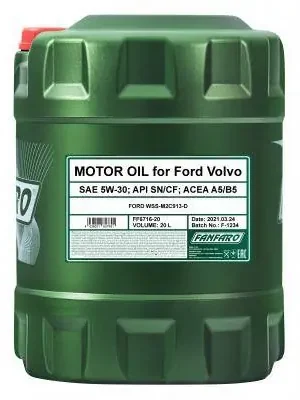 Olej Fanfaro Ford - Volvo Formule 5W-30 20L Ihned K Objednání
