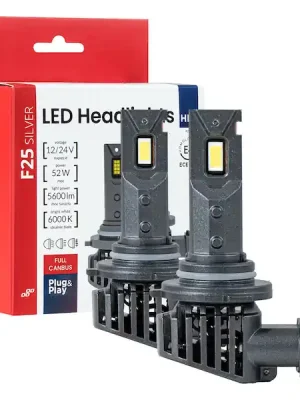 Vrácení Zdarma LED žárovky hlavního svícení Série F25 SILVER FULL CANBUS HB3 9005 52W 12V 24V AMIO-04706