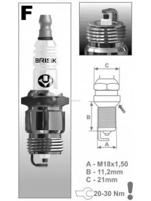Kup Teď Zapalovací svíčka BRISK 1422