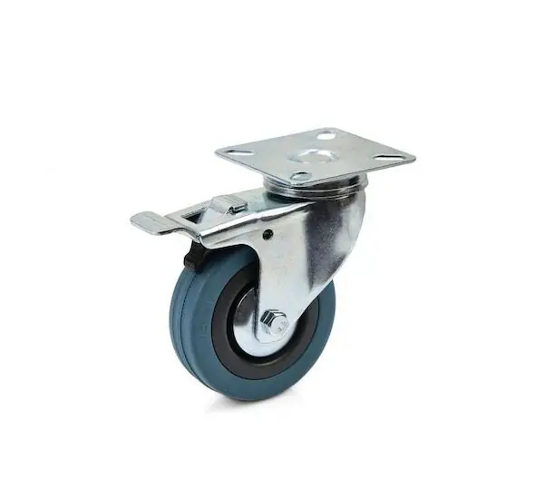 Originální Náhradní otočné kolečko guma/polypropylen s brzdou 75mm GEKO
