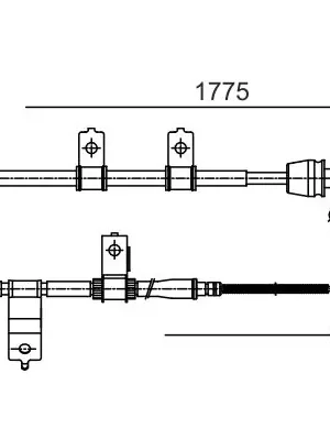 Časově Omezené Tažné lanko, parkovací brzda BOSCH 1987482077