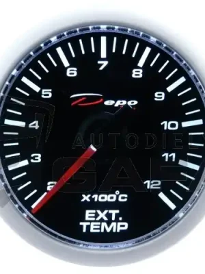 Přídavný budík DEPO CSM 52mm Tepl. Výfuk. Plyn. Výprodej