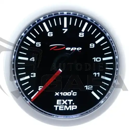 Přídavný budík DEPO CSM 52mm Tepl. Výfuk. Plyn. Výprodej