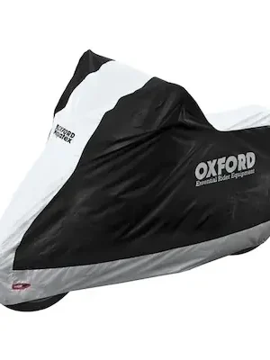 plachta na motorku Aquatex, OXFORD (černá/stříbrná, vel. M) Vysoce Kvalitní