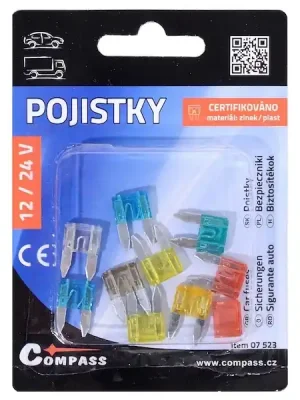 Pojistky nožové MINI 10 ks Nejlepší Cena