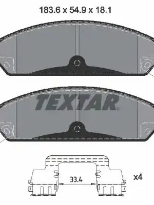 Sada brzdových destiček, kotoučová brzda TEXTAR 2560501 Top Prodej