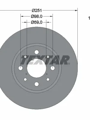 Vrácení Zdarma Brzdový kotouč TEXTAR 92202303