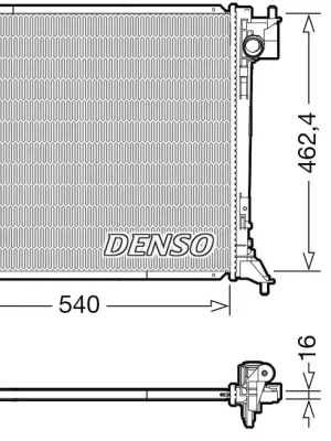 Chladič, chlazení motoru DENSO DRM46063 Značkový