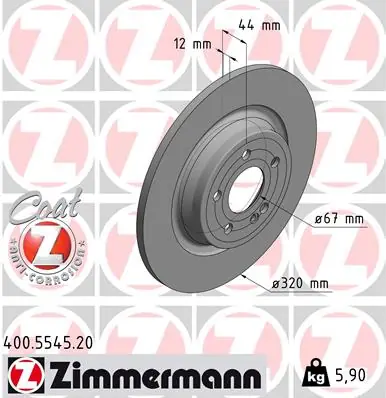 Brzdový kotouč ZIMMERMANN 400.5545.20 Levný