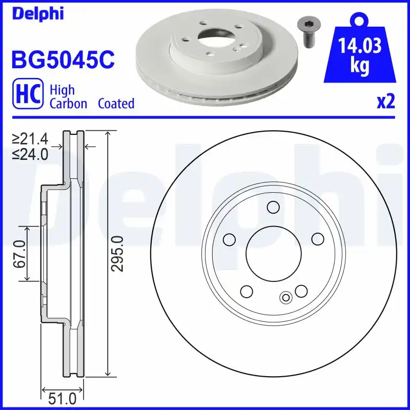 Novinka Brzdový kotouč DELPHI BG5045C