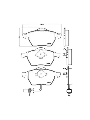 Nakupujte Hned Sada brzdových destiček, kotoučová brzda BREMBO P 85 060