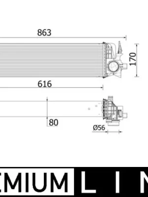 Chladič turba MAHLE ORIGINAL CI 554 000P Výprodej