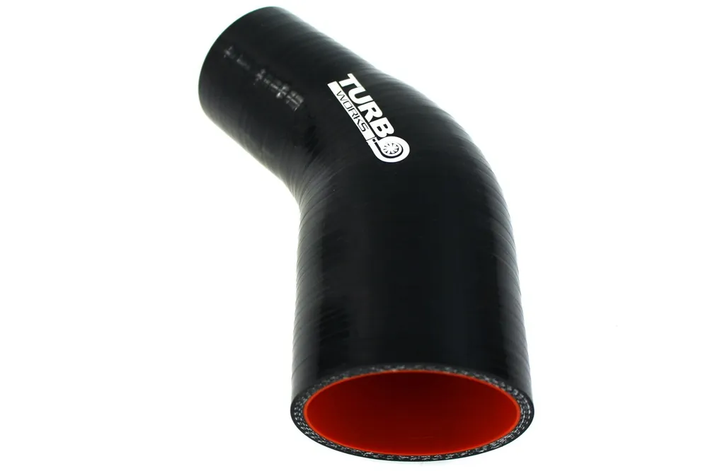 Silikonová hadice - 45° redukce Pro černá 67-76 mm Zlevněný