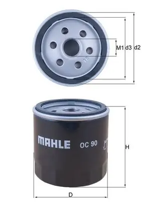 Výprodej Olejový filtr MAHLE ORIGINAL OC90