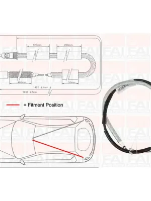 Nejlepší Volba Tažné lanko, parkovací brzda FAI AutoParts FBC0116