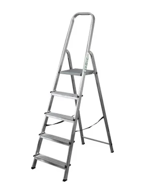 Cenově Výhodný Žebřík domovní 150kg 5 stupňů (s podestou), 4,3kg, 1617mm, 995mm 1/36 - S-40537