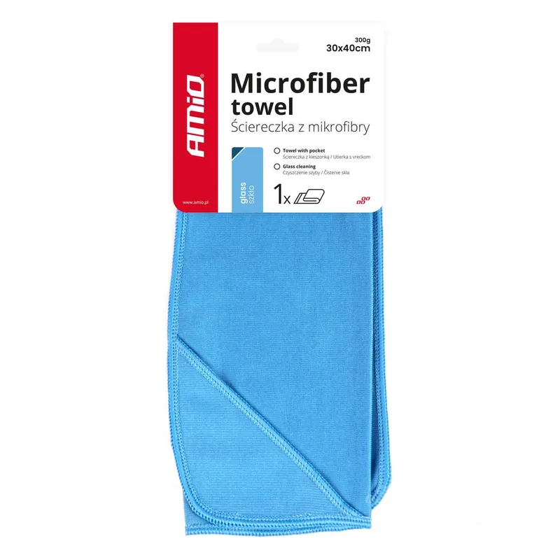 Utěrka na leštění skla z mikrovlákna 30x40cm AMIO-03731 Doprava Zdarma