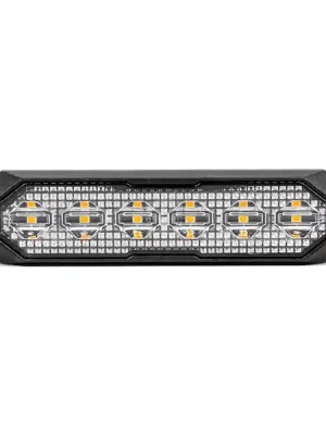 Výstražné osvětlení oranžové 6x3W LED R65 R10 12/24V IP6K9K AMIO-03930 Novinka