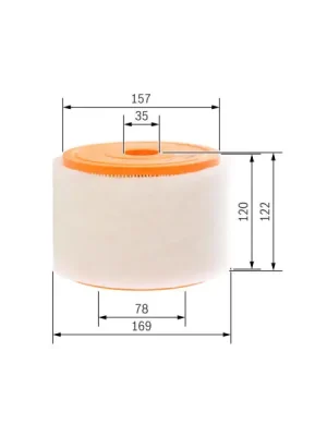 Vzduchový filtr BOSCH F 026 400 289 Horká Nabídka