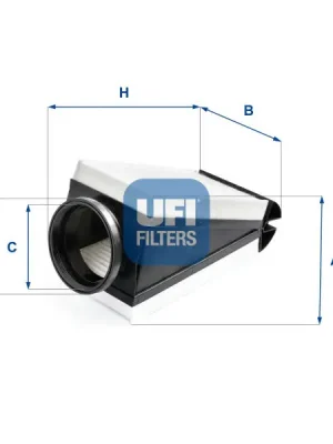 Značkový Vzduchový filtr UFI 30.B87.00